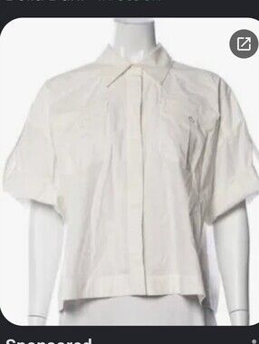 CO | Poplin White Button Blouse